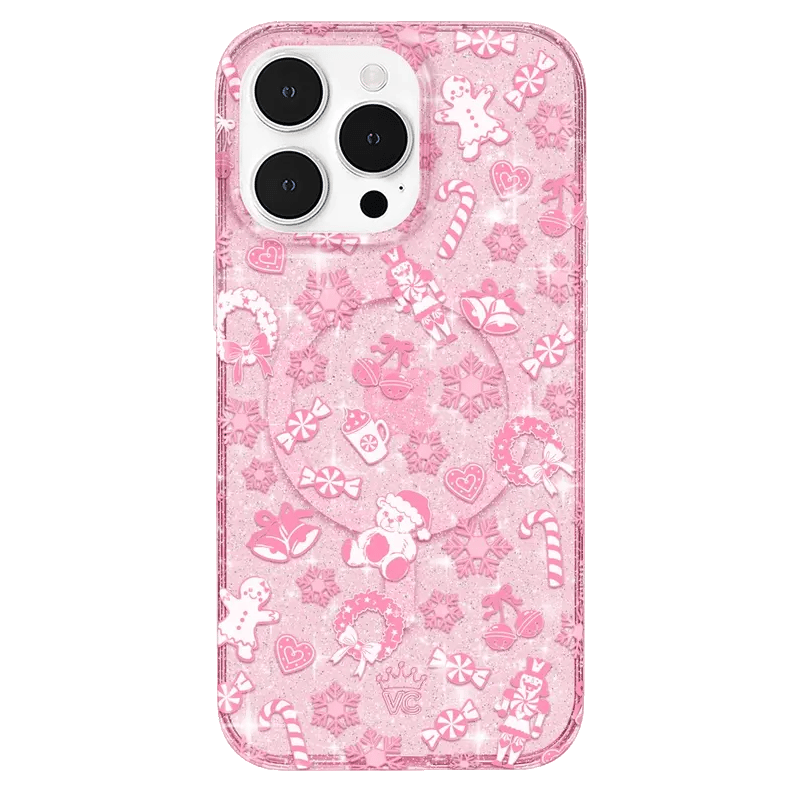 Pink Christmas Glitter iPhone Case