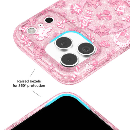 Pink Christmas Glitter iPhone Case