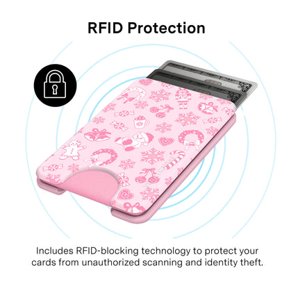 Pink Christmas MagSafe Wallet