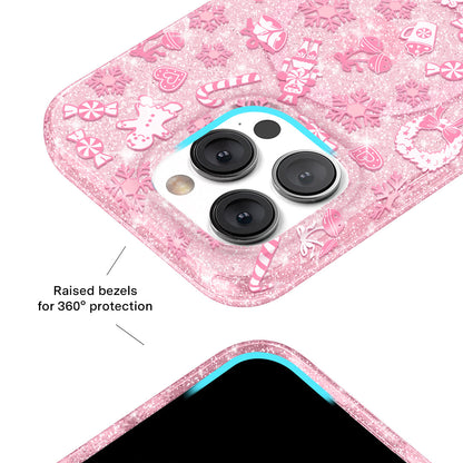 Pink Christmas Glitter iPhone Case