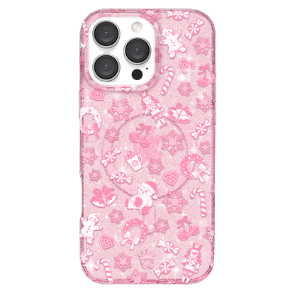Pink Christmas Glitter iPhone Case