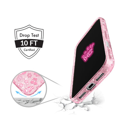 Pink Christmas Glitter iPhone Case