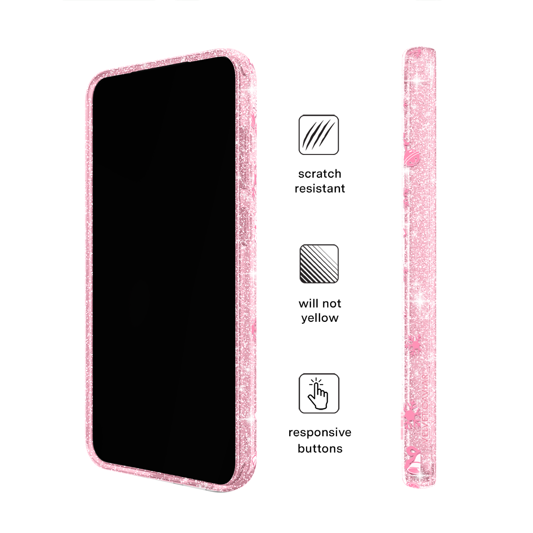 Pink Christmas Glitter Samsung Case