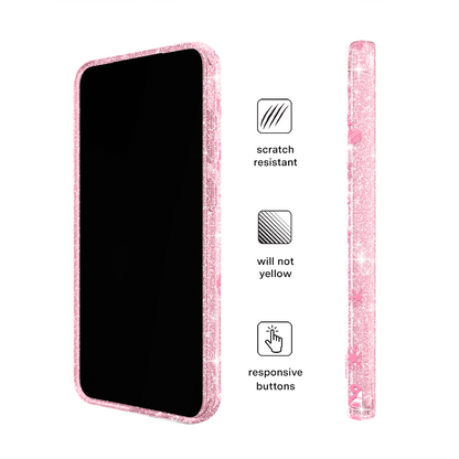 Pink Christmas Glitter Samsung Case