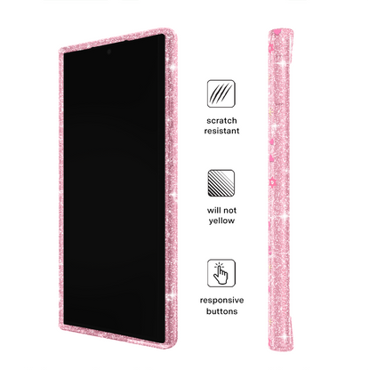 Pink Hanukkah Glitter Samsung Case