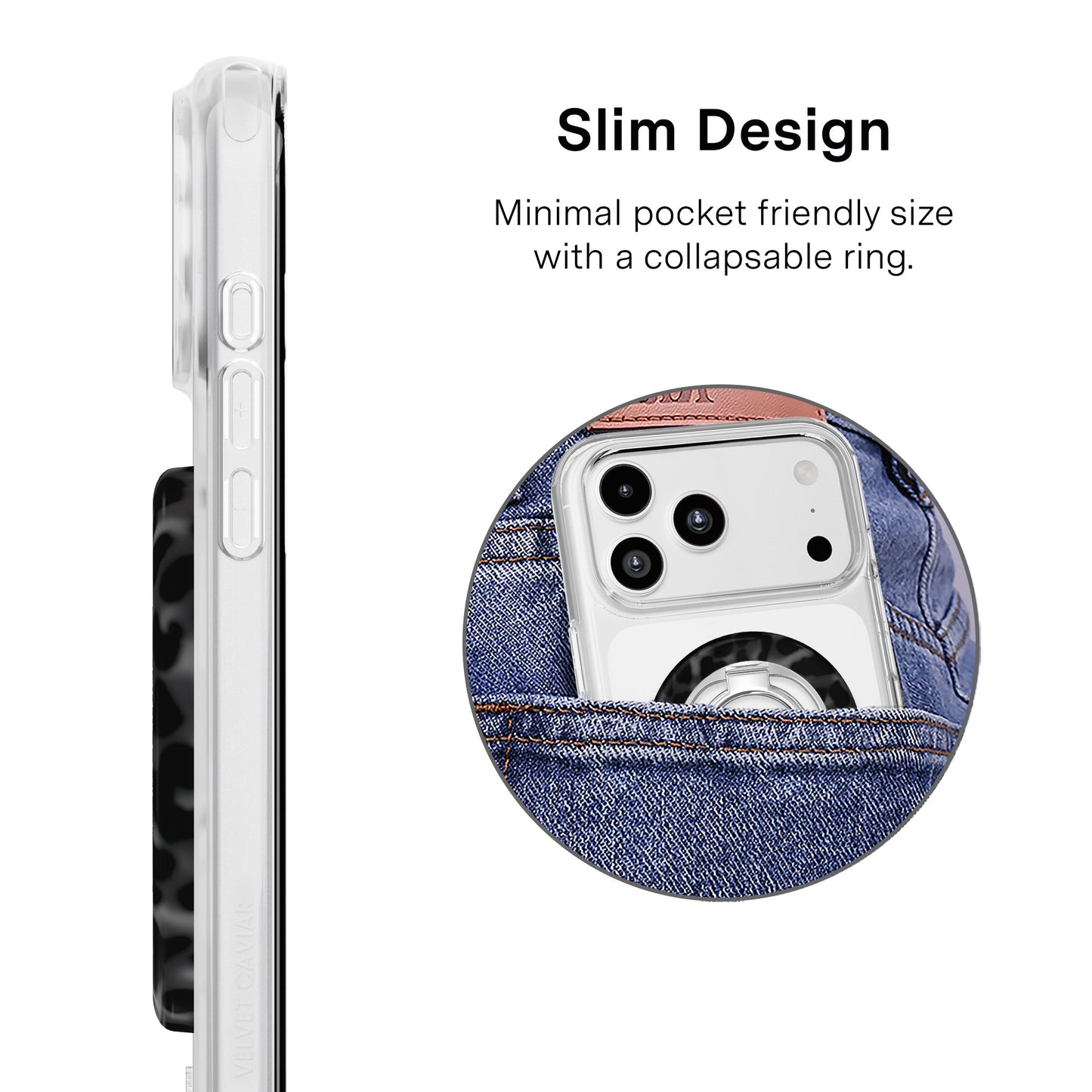 It Girl Black Leopard MagSafe Grip Ring