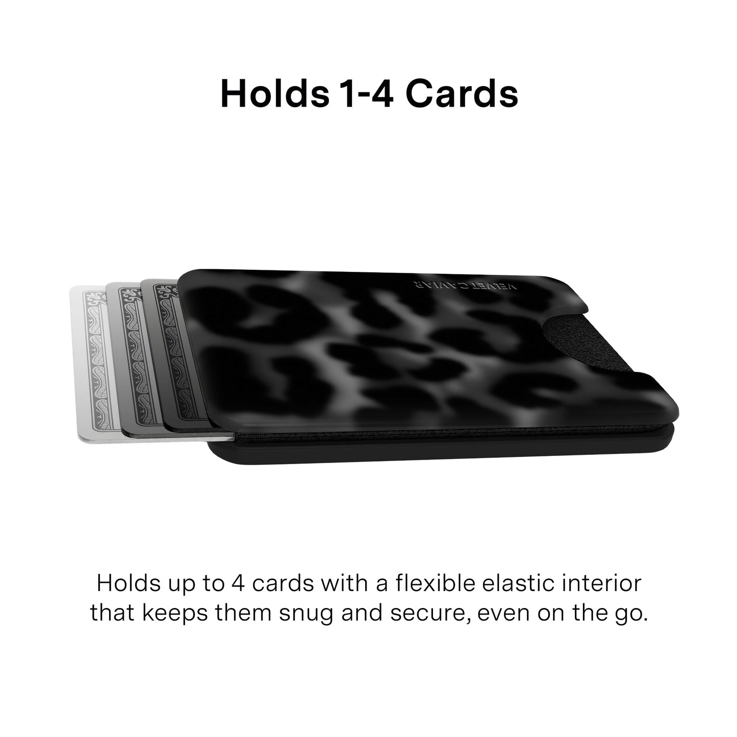 It Girl Black Leopard MagSafe Wallet