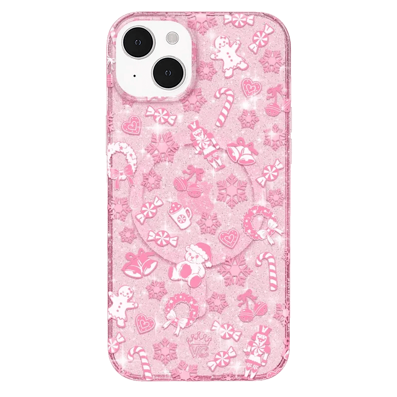 Pink Christmas Glitter iPhone Case