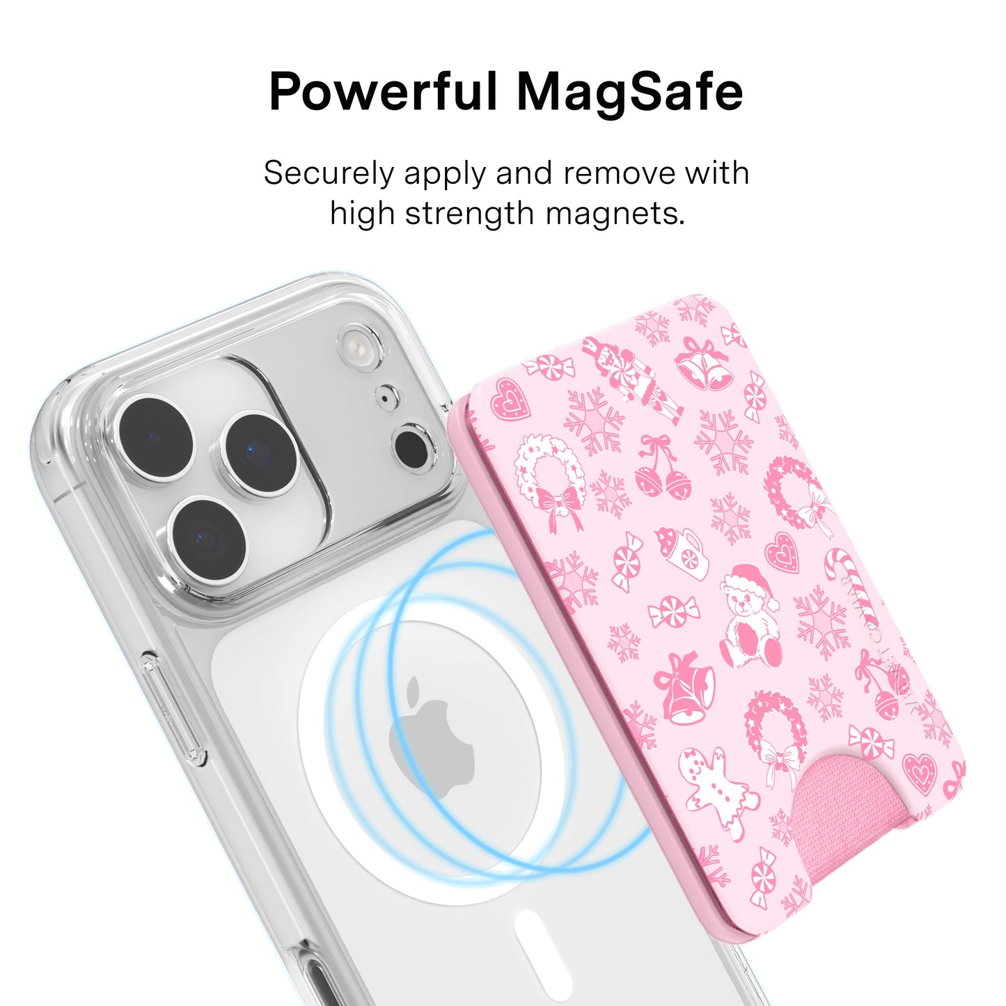 Pink Christmas MagSafe Wallet