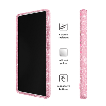 Pink Hanukkah Glitter Samsung Case