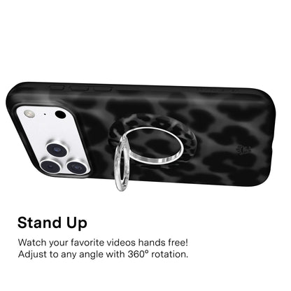 It Girl Black Leopard MagSafe Grip Ring