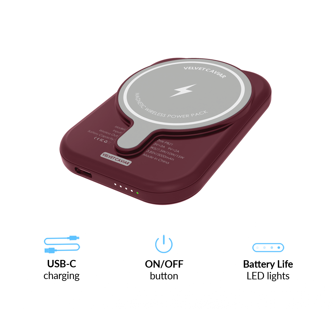 Burgundy 1990 MagSafe Battery Power Pack