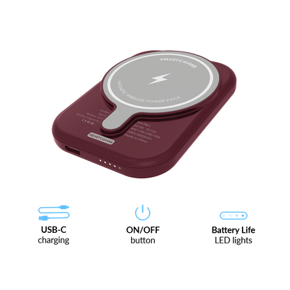 Burgundy 1990 MagSafe Battery Power Pack