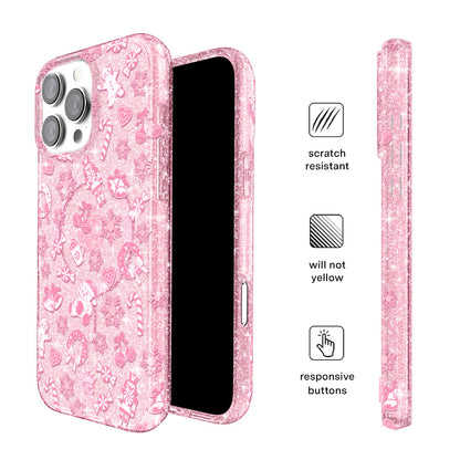 Pink Christmas Glitter iPhone Case
