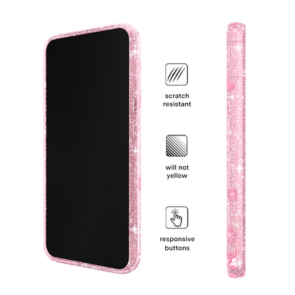 Pink Christmas Glitter Samsung Case