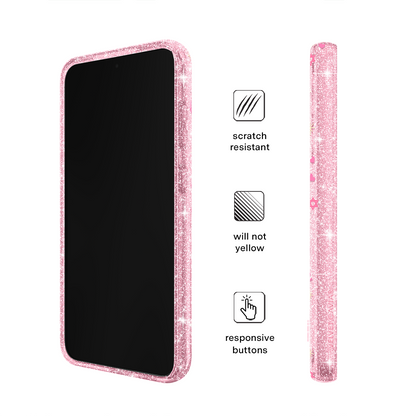 Pink Hanukkah Glitter Samsung Case