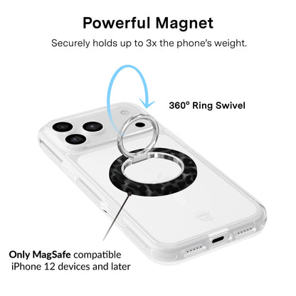 It Girl Black Leopard MagSafe Grip Ring