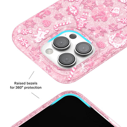 Pink Christmas Glitter iPhone Case