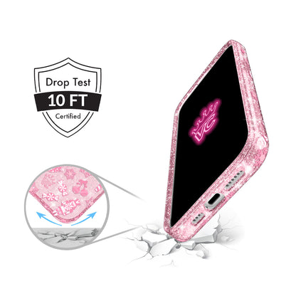 Pink Christmas Glitter iPhone Case