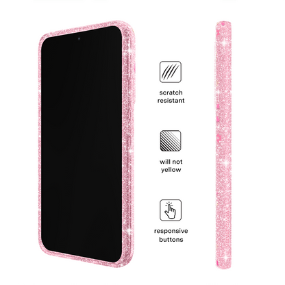Pink Hanukkah Glitter Samsung Case